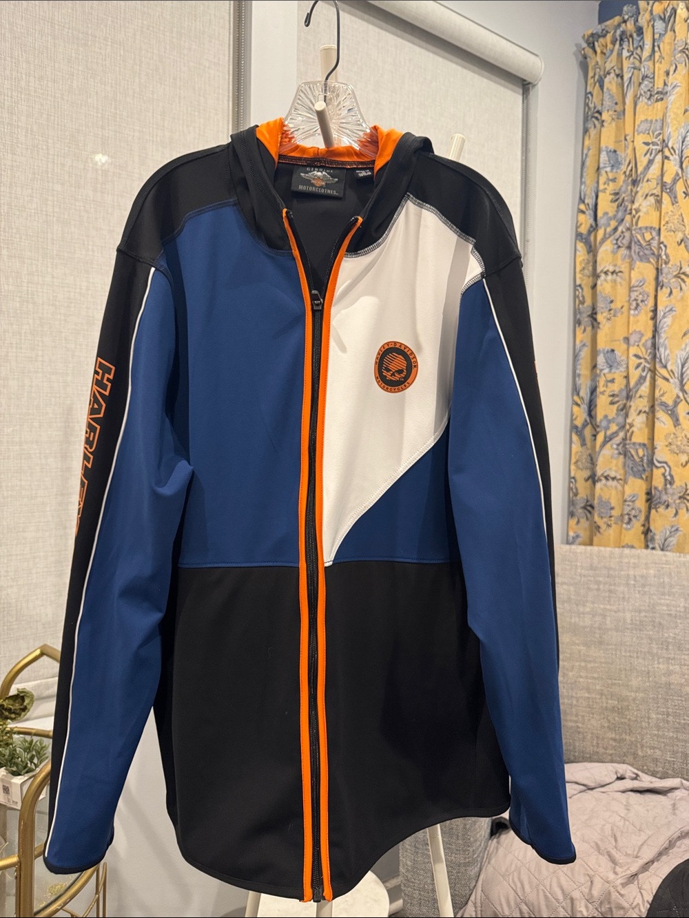 Harley-Davidson Hooded Performance Jacket with Orange Trim XL